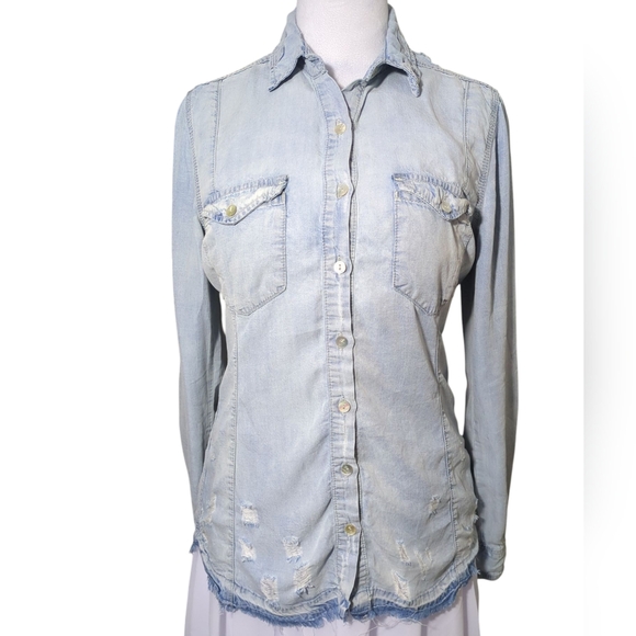 Blank NYC Tops - BlankNYC size S color light blue jeans